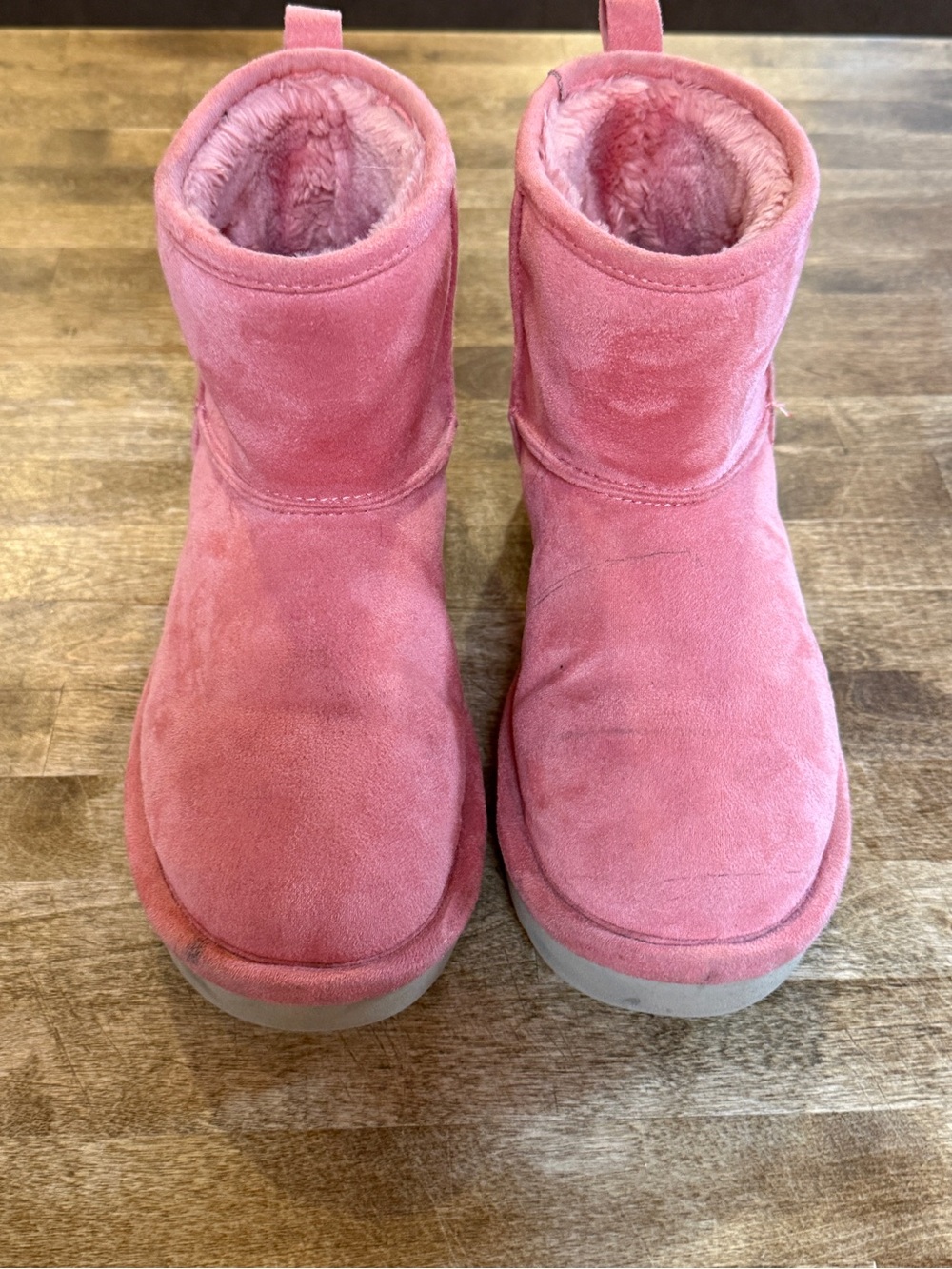 Xappeal Womens Platform Pink Fur Boot size women 8